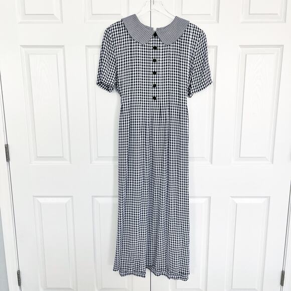 J.B.S. Dresses & Skirts - J.B.S. LTD. Vintage Gingham Rosette Maxi Dress